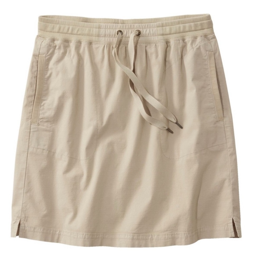 L.L. Bean Women's Stretch Ripstop Pull-On Skirt, Mid-Rise